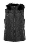 Yours Faux Fur Hood Padded Gilet thumbnail 2