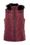 Yours Faux Fur Hood Padded Gilet thumbnail 2