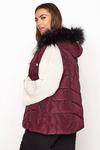 Yours Faux Fur Hood Padded Gilet thumbnail 5
