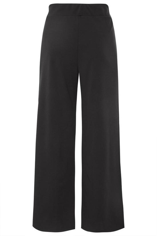 Yours Button Crepe Wide Leg Trousers 4