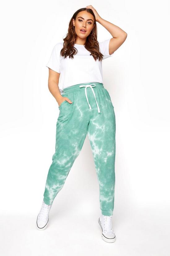Yours Green Tie Dye Joggers 4