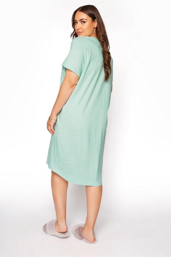 Yours Slogan Dipped Back Cotton Nightdress 5