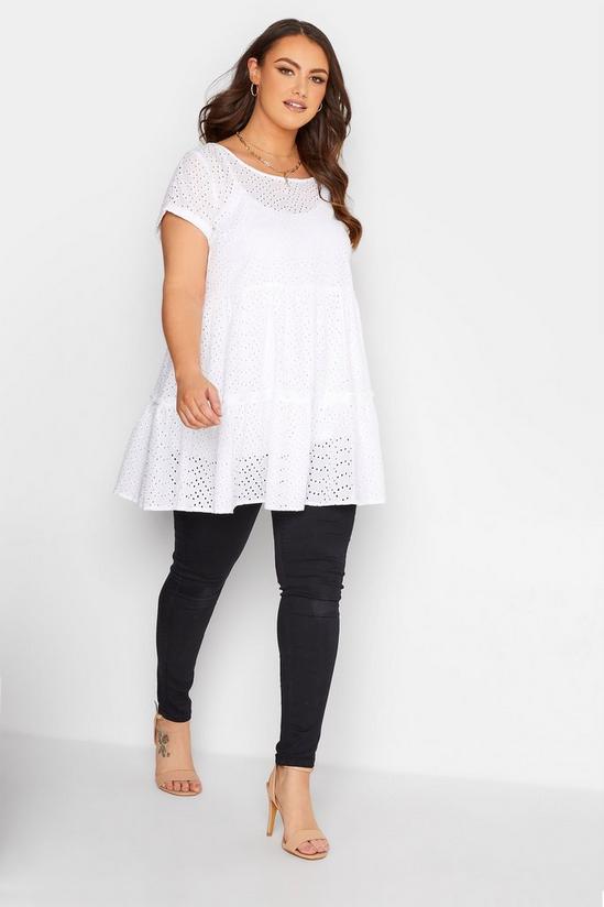 Yours Broderie Anglaise Smock Tiered Tunic 5