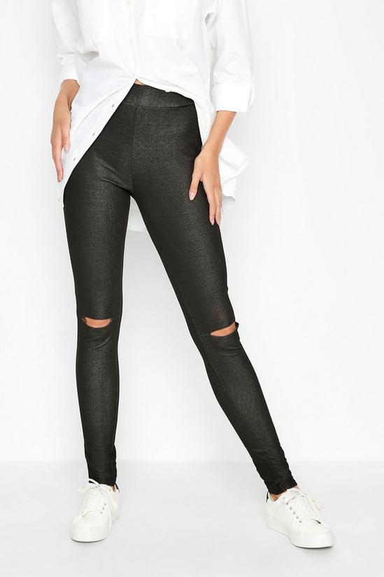 Long Tall Sally Tall Ripped Knee Jersey Jeggings 2