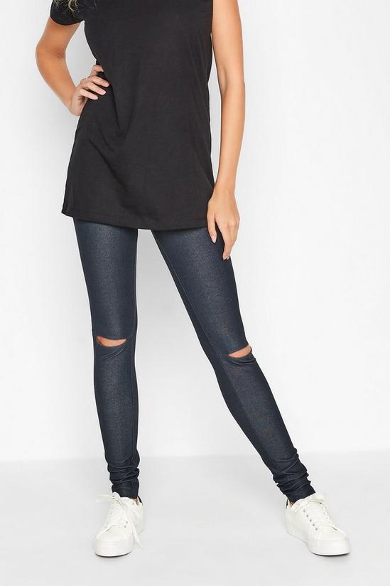 Long Tall Sally Tall Ripped Knee Jersey Jeggings 2