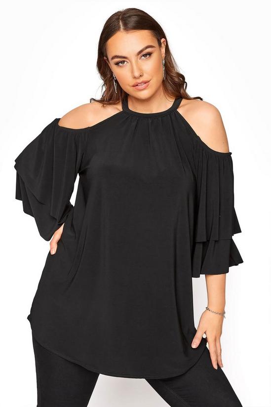 Yours Frill Cold Shoulder Top 1