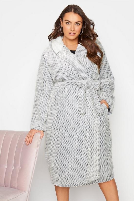 Yours Honeycomb Hooded Robe 1