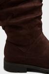 Yours Wide Fit & Extra Wide Fit Ruched Cleated Boots thumbnail 3
