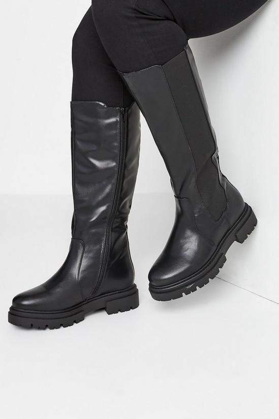Yours Extra Wide Fit Knee High Cleated Boots 1