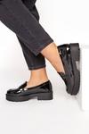 Yours Wide & Extra Wide Fit Patent Chunky Loafers thumbnail 1