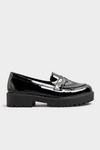 Yours Wide & Extra Wide Fit Patent Chunky Loafers thumbnail 2
