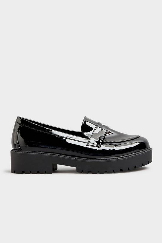 Yours Wide & Extra Wide Fit Patent Chunky Loafers 2