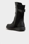 Yours Wide & Extra Wide Fit Leather Wedge Buckle Boots thumbnail 3