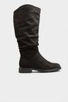 Yours Wide Fit & Extra Wide Fit Ruched Cleated Boots thumbnail 5