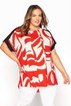 Yours Printed Dipped Hem Tunic Top thumbnail 1