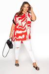 Yours Printed Dipped Hem Tunic Top thumbnail 5