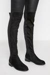 Long Tall Sally Suede Over The Knee Stretch Boots thumbnail 2
