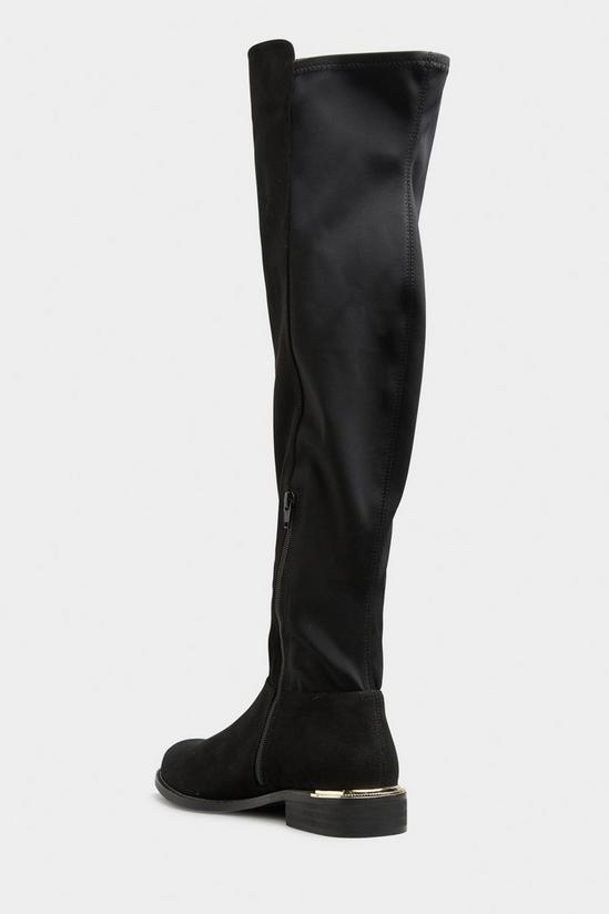 Long Tall Sally Suede Over The Knee Stretch Boots 3