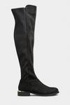 Long Tall Sally Suede Over The Knee Stretch Boots thumbnail 4