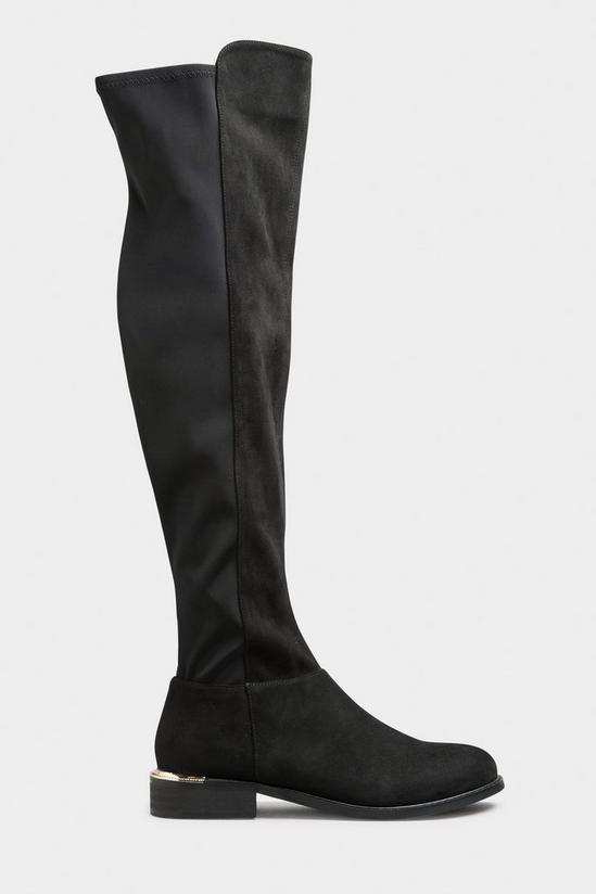Long Tall Sally Suede Over The Knee Stretch Boots 4