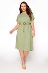 Yours Ribbed Belted Dress thumbnail 1