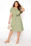 Yours Ribbed Belted Dress thumbnail 5