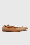 Long Tall Sally Square Toe Leather Ballet Shoes thumbnail 1