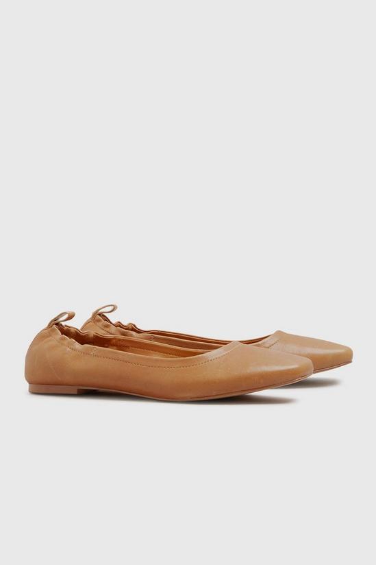 Long Tall Sally Square Toe Leather Ballet Shoes 1