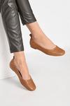 Long Tall Sally Square Toe Leather Ballet Shoes thumbnail 3