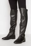 Long Tall Sally Faux Leather Stretch Knee High Boots thumbnail 1