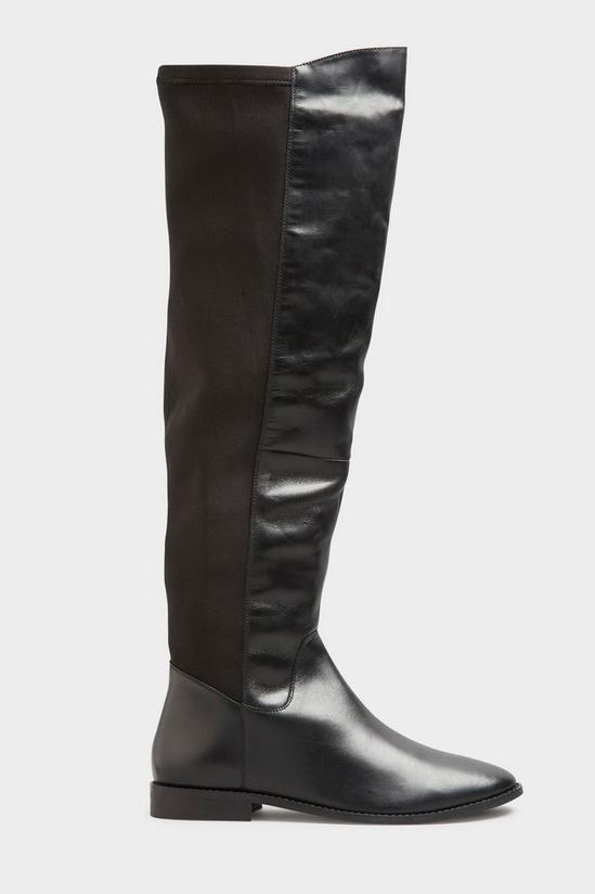 Long Tall Sally Faux Leather Stretch Knee High Boots 3