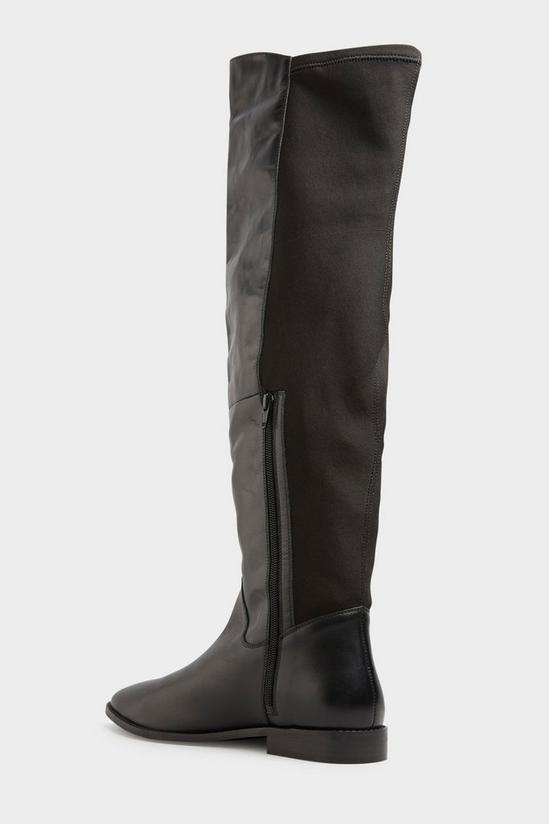 Long Tall Sally Faux Leather Stretch Knee High Boots 4