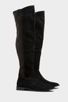 Long Tall Sally Suede Stretch Knee High Boots thumbnail 2