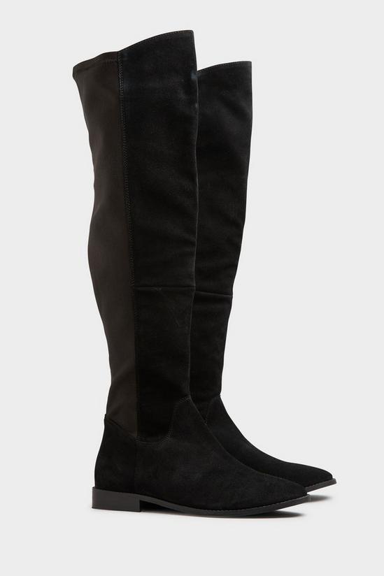 Long Tall Sally Suede Stretch Knee High Boots 2