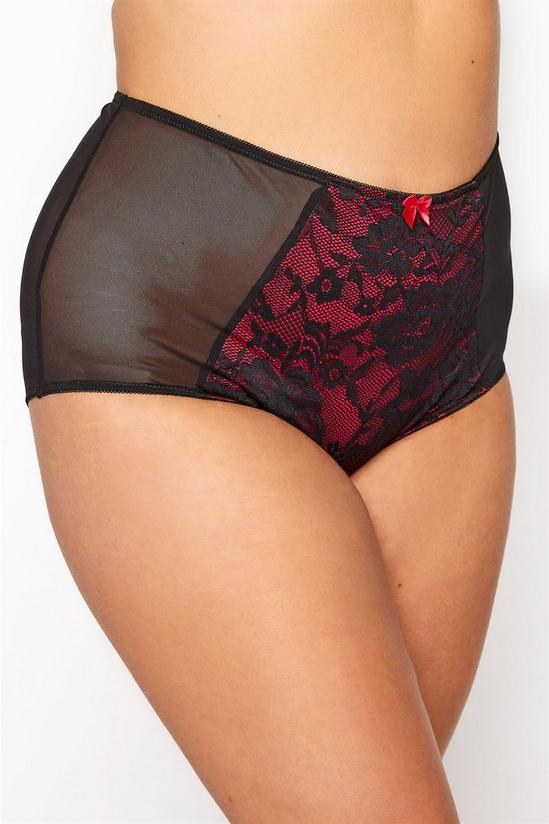 Yours Contrast Lace Briefs 5