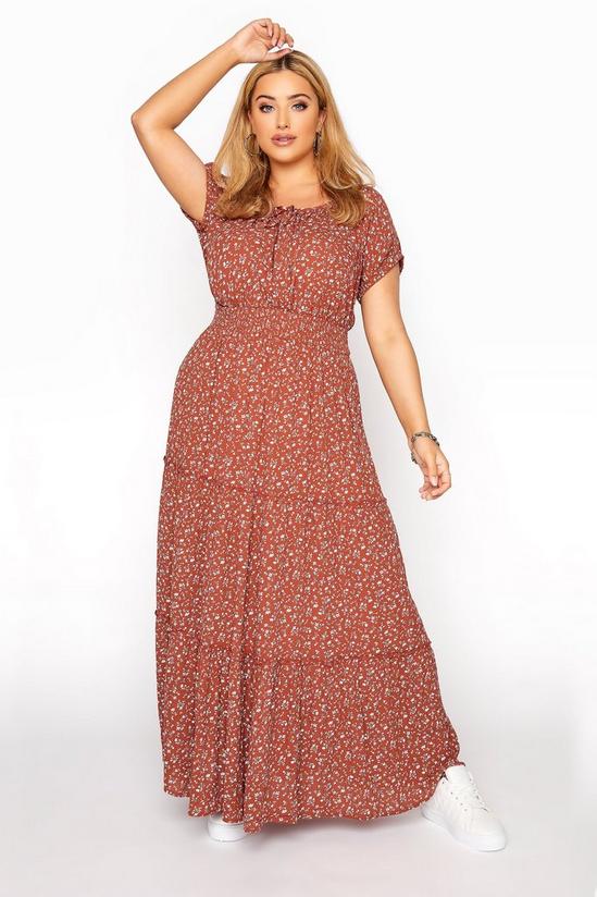 Yours Puff Sleeve Maxi Smock Dress 1
