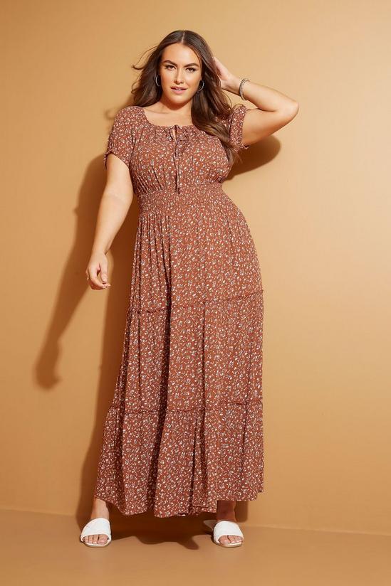Yours Puff Sleeve Maxi Smock Dress 5