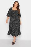 Yours Shirred Midaxi Dress thumbnail 1