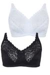 Yours 2 Pack Hi Shine Non-Wired Bra thumbnail 2