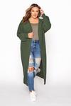 Yours Ribbed Longline Cardigan thumbnail 1