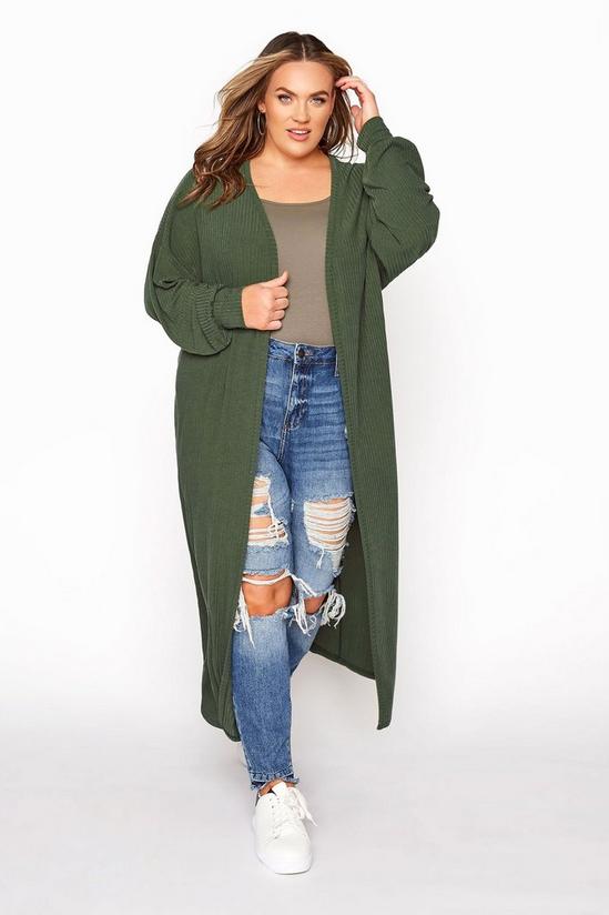 Yours Ribbed Longline Cardigan 1