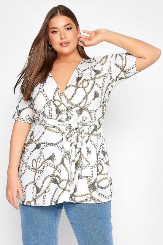 Yours Printed Wrap Top 1