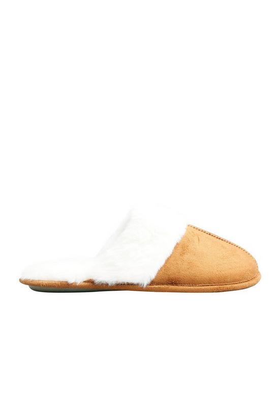 Yours Extra Wide Fit Fur Cuff Mule Slippers 2