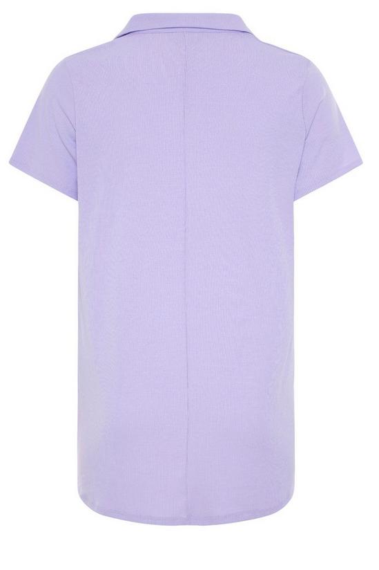 Yours Ribbed V-Neck Polo Top 3