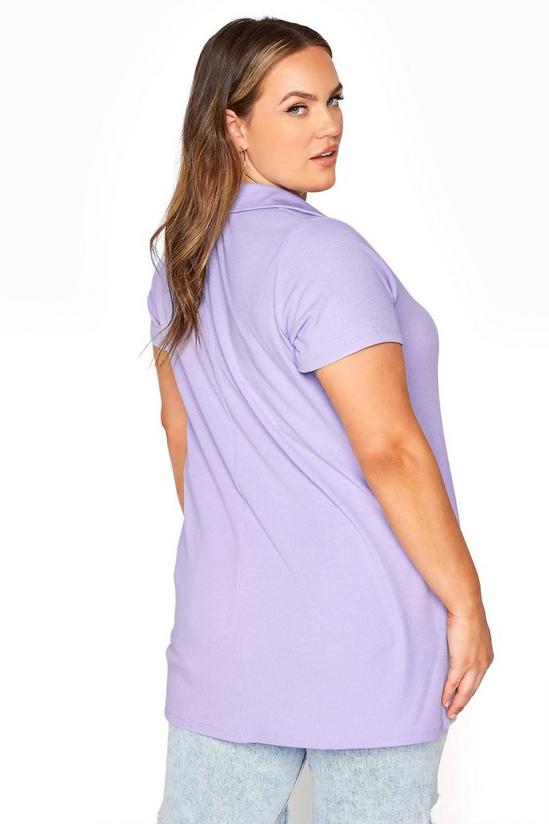 Yours Ribbed V-Neck Polo Top 5