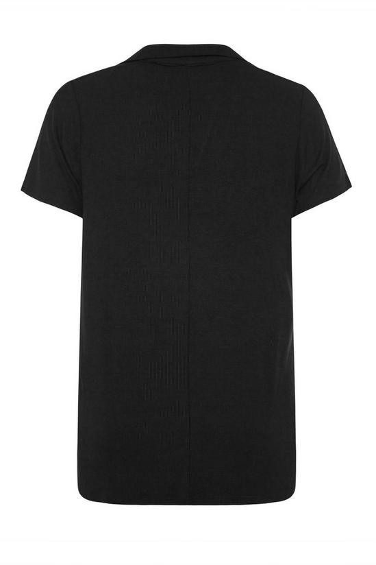 Yours Ribbed V-Neck Polo Top 3