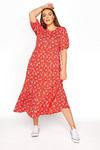 Yours Floral Short Sleeve Dress thumbnail 1