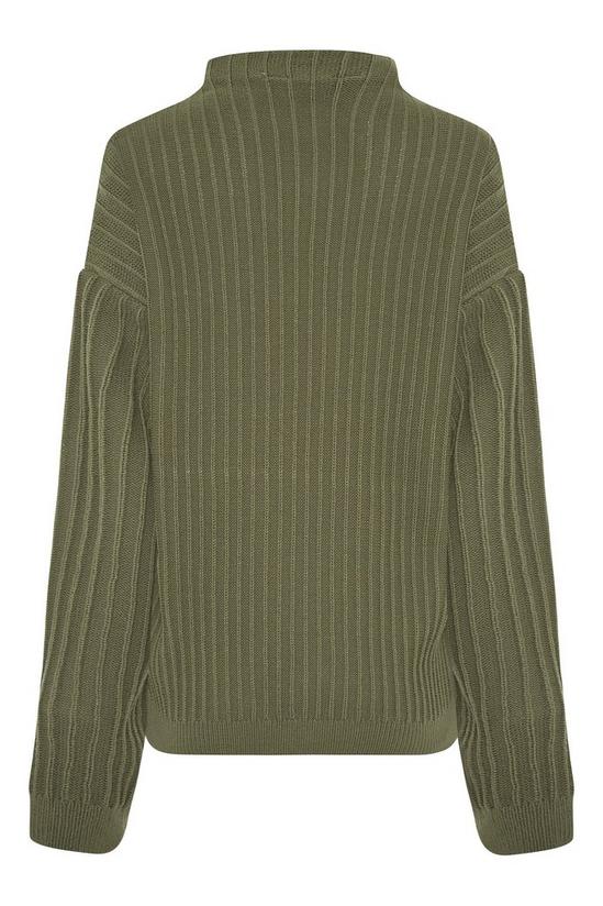 Long Tall Sally Tall Ribbed Funnel Neck Jumper 3