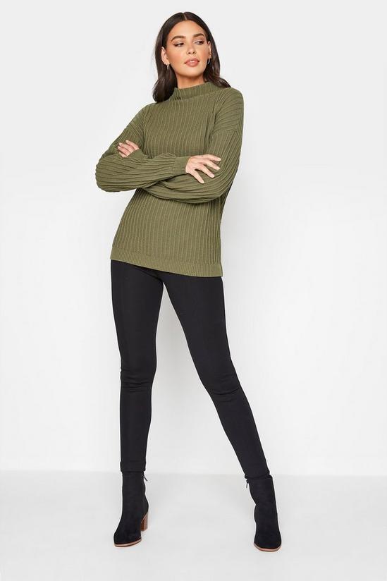 Long Tall Sally Tall Ribbed Funnel Neck Jumper 4