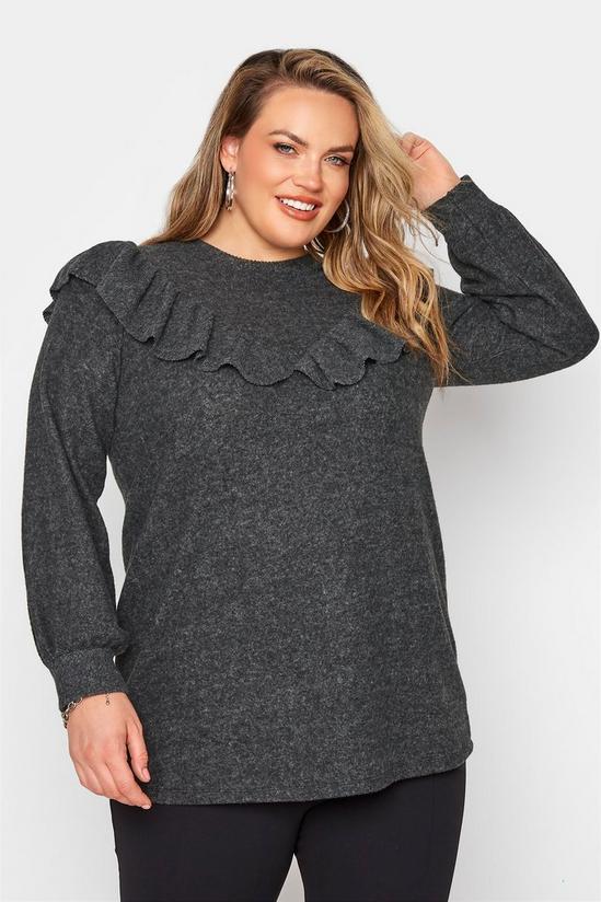 Yours Knitted Frill Top 1
